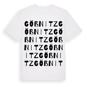 Gößnitz ordlek t-shirt – ekologisk bomull t-shirt från Pinshirt