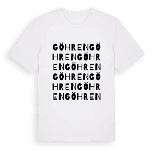 Göhren ordlek t-shirt – ekologisk bomull t-shirt från Pinshirt