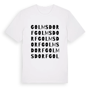 Golmsdorf ordlek t-shirt – ekologisk bomull t-shirt från Pinshirt