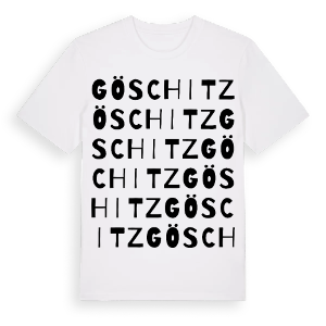 Göschitz ordlek t-shirt – ekologisk bomull t-shirt från Pinshirt