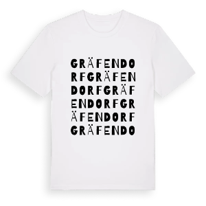 Gräfendorf ordlek t-shirt – ekologisk bomull t-shirt från Pinshirt