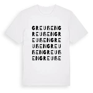 Greußen ordlek t-shirt – ekologisk bomull t-shirt från Pinshirt