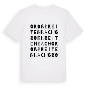 Großbreitenbach ordlek t-shirt – ekologisk bomull t-shirt från Pinshirt