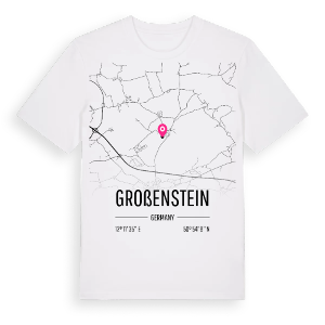 Großenstein karta t-shirt – ekologisk bomull t-shirt från Pinshirt