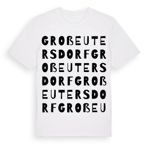 Großeutersdorf ordlek t-shirt – ekologisk bomull t-shirt från Pinshirt