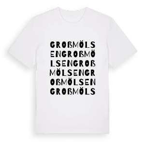 Großmölsen ordlek t-shirt – ekologisk bomull t-shirt från Pinshirt