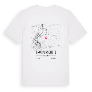 Großpürschütz karta t-shirt – ekologisk bomull t-shirt från Pinshirt