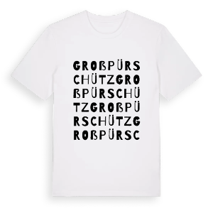 Großpürschütz ordlek t-shirt – ekologisk bomull t-shirt från Pinshirt