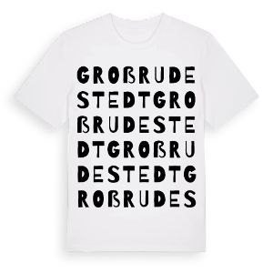 Großrudestedt ordlek t-shirt – ekologisk bomull t-shirt från Pinshirt