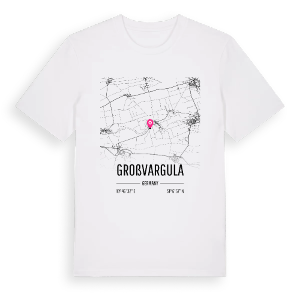 Großvargula karta t-shirt – ekologisk bomull t-shirt från Pinshirt