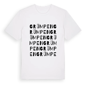 Grümpen ordlek t-shirt – ekologisk bomull t-shirt från Pinshirt