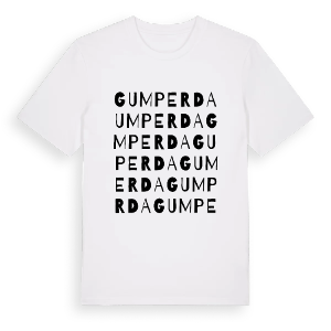 Gumperda ordlek t-shirt – ekologisk bomull t-shirt från Pinshirt