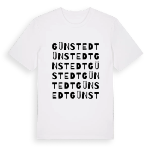 Günstedt ordlek t-shirt – ekologisk bomull t-shirt från Pinshirt