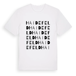 Haidefeld ordlek t-shirt – ekologisk bomull t-shirt från Pinshirt