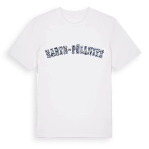 Harth-Pöllnitz college t-shirt – ekologisk bomull t-shirt från Pinshirt