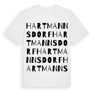 Hartmannsdorf ordlek t-shirt – ekologisk bomull t-shirt från Pinshirt