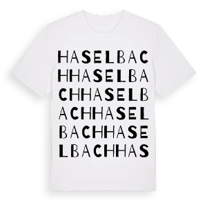 Haselbach ordlek t-shirt – ekologisk bomull t-shirt från Pinshirt