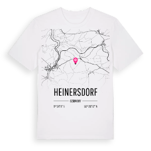Heinersdorf karta t-shirt – ekologisk bomull t-shirt från Pinshirt
