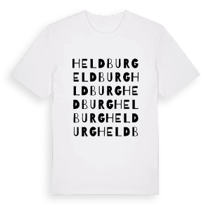 Heldburg ordlek t-shirt – ekologisk bomull t-shirt från Pinshirt