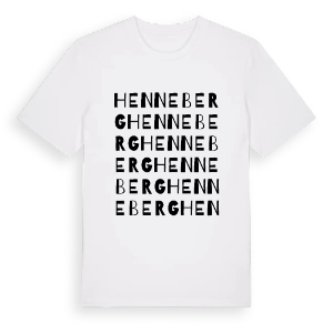 Henneberg ordlek t-shirt – ekologisk bomull t-shirt från Pinshirt
