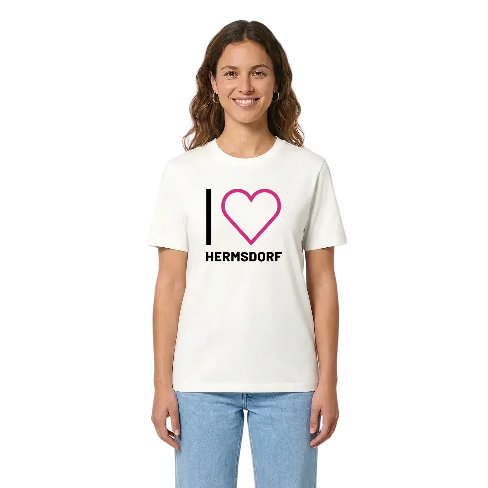 Jag älskar Hermsdorf t-shirt stort tryck – White, i miljö