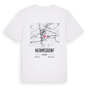 Hermsdorf karta t-shirt – ekologisk bomull t-shirt från Pinshirt