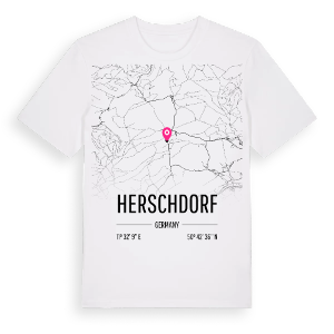 Herschdorf karta t-shirt – ekologisk bomull t-shirt från Pinshirt