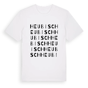 Heubisch ordlek t-shirt – ekologisk bomull t-shirt från Pinshirt