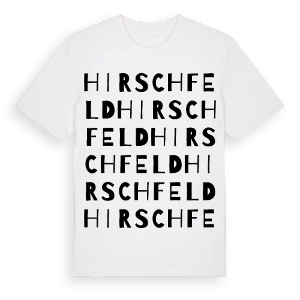 Hirschfeld ordlek t-shirt – ekologisk bomull t-shirt från Pinshirt