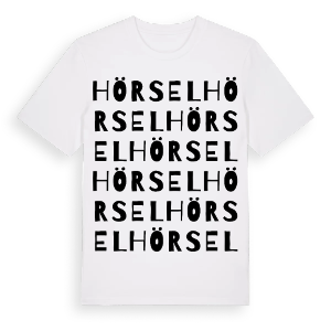 Hörsel ordlek t-shirt – ekologisk bomull t-shirt från Pinshirt