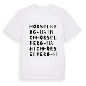 Hörselberg-Hainich ordlek t-shirt – ekologisk bomull t-shirt från Pinshirt