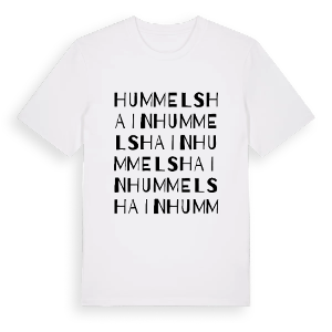 Hummelshain ordlek t-shirt – ekologisk bomull t-shirt från Pinshirt