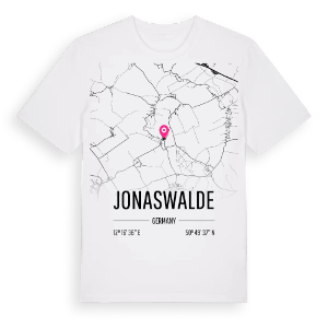 Jonaswalde karta t-shirt – ekologisk bomull t-shirt från Pinshirt