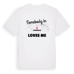 Någon i Jonaswalde älskar mig t-shirt – ekologisk bomull t-shirt från Pinshirt