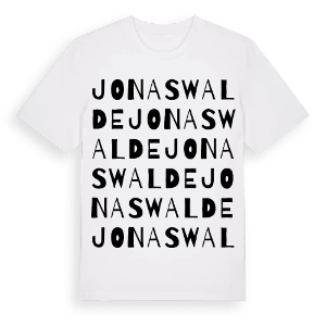 Jonaswalde ordlek t-shirt – ekologisk bomull t-shirt från Pinshirt