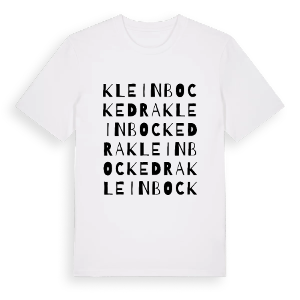 Kleinbockedra ordlek t-shirt – ekologisk bomull t-shirt från Pinshirt