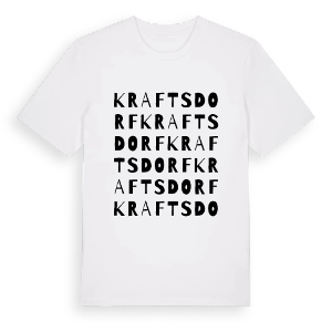 Kraftsdorf ordlek t-shirt – ekologisk bomull t-shirt från Pinshirt