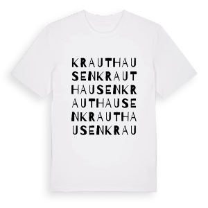 Krauthausen ordlek t-shirt – ekologisk bomull t-shirt från Pinshirt