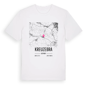 Kreuzebra karta t-shirt – ekologisk bomull t-shirt från Pinshirt