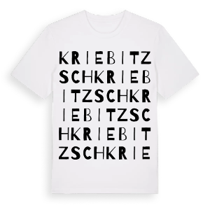 Kriebitzsch ordlek t-shirt – ekologisk bomull t-shirt från Pinshirt