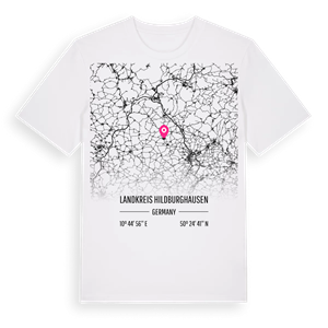 Landkreis Hildburghausen karta t-shirt – ekologisk bomull t-shirt från Pinshirt