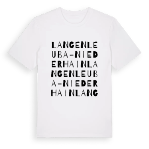 Langenleuba-Niederhain ordlek t-shirt – ekologisk bomull t-shirt från Pinshirt