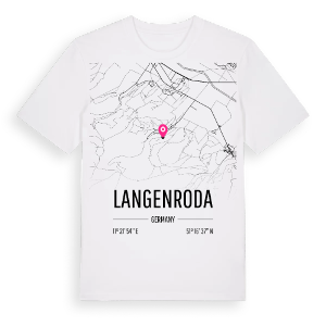 Langenroda karta t-shirt – ekologisk bomull t-shirt från Pinshirt