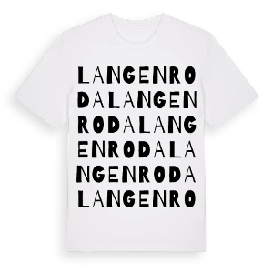 Langenroda ordlek t-shirt – ekologisk bomull t-shirt från Pinshirt