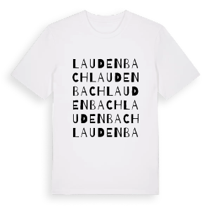 Laudenbach ordlek t-shirt – ekologisk bomull t-shirt från Pinshirt