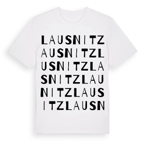 Lausnitz ordlek t-shirt – ekologisk bomull t-shirt från Pinshirt