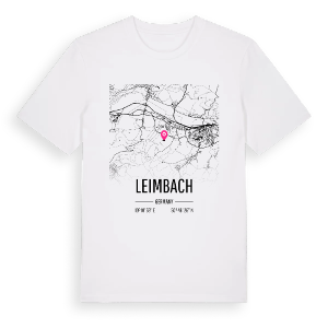 Leimbach karta t-shirt – ekologisk bomull t-shirt från Pinshirt
