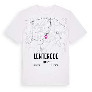 Lenterode karta t-shirt – ekologisk bomull t-shirt från Pinshirt