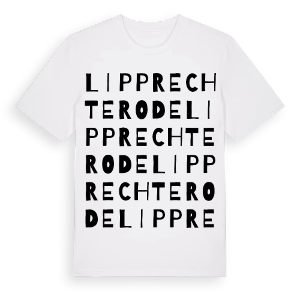 Lipprechterode ordlek t-shirt – ekologisk bomull t-shirt från Pinshirt