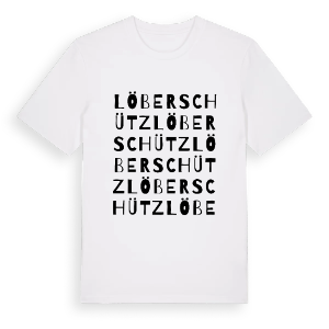 Löberschütz ordlek t-shirt – ekologisk bomull t-shirt från Pinshirt